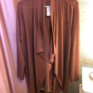 NWT Maurices Rust Open Front Cardigan